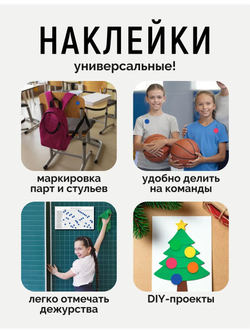 Наклейки, Круг 30 мм, синий, рулон 500 шт
