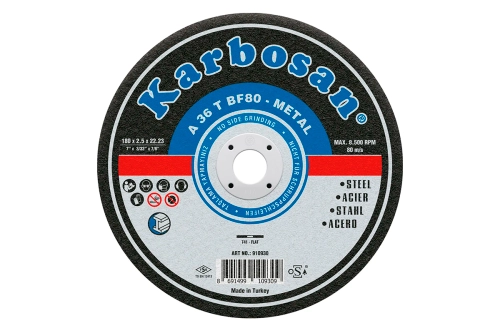 Диск отрезной по металлу Karbosan 180х2,5х22 мм