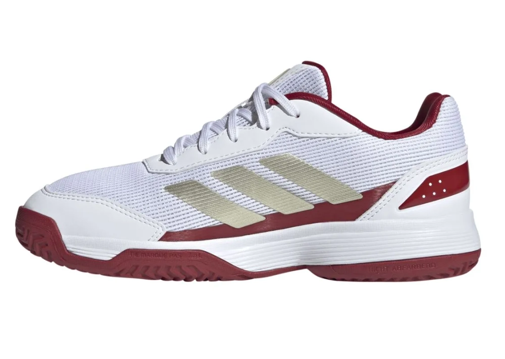 Детские кроссовки для падела Adidas Kids Crazyquick Shoes - cloud white/ice gold metallic/cloud white