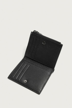 ZARA КОЖАНЫЙ КОШЕЛЕК ДЛЯ КАРТОЧЕК, ЧЕРНЫЙ