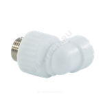 Угольник PP-R комбинированный белый Дн 20х3/4" НР VALFEX 10126220