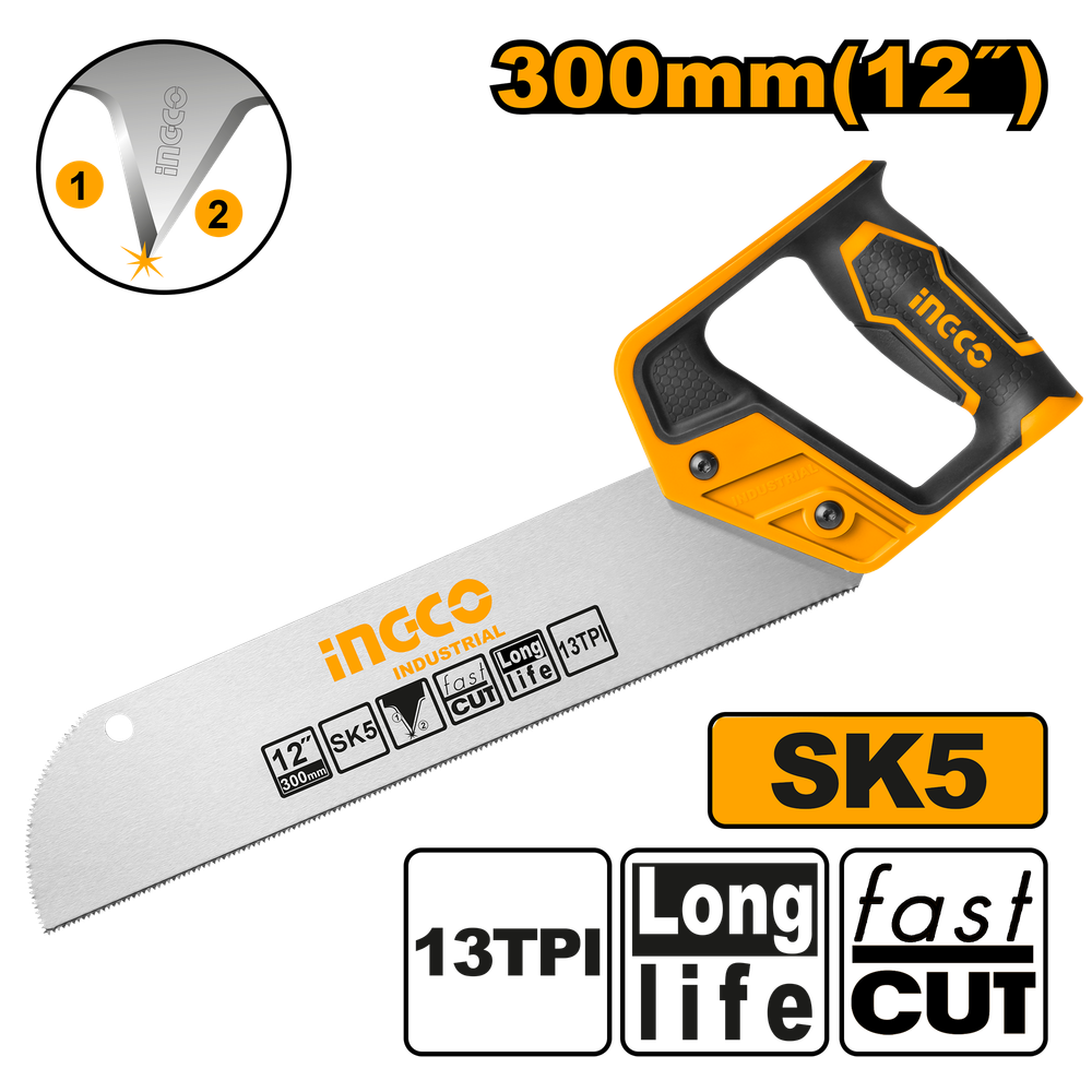 Ножовка по дереву INGCO HMBSB3028 INDUSTRIAL 300 мм Ножовка по дереву INGCO HMBSB3028 INDUSTRIAL 300 мм