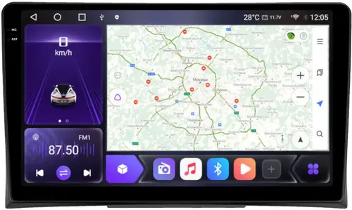 Магнитола для Volkswagen Multivan T5 2003-2015 - Kuberg OL-9121 QLed+2K, Android 12, Быстрая, CarPlay, 4G SIM-слот