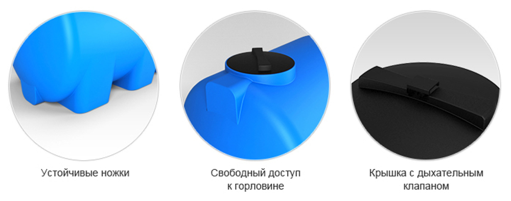 Емкость пищевая в обрешетке ЭкоПром H 5000 л. горизонтальная (261x186x195см;синий) - арт.555726