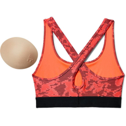 ТОП теннисный Under Armour Mid Crossback Printed - Оранжевый