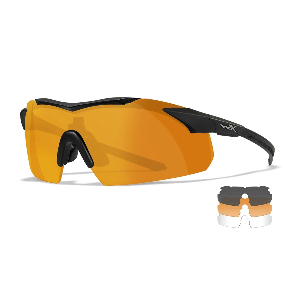 Очки солнцезащитные WILEY X Tactical sunglasses WX VAPOR COMM set 3 lenses BLACK frame
