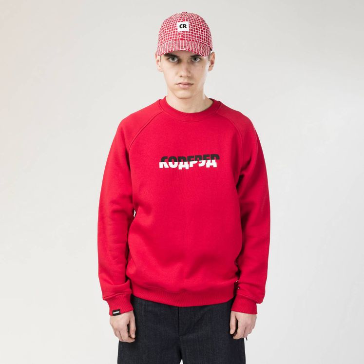 Свитшот CODERED Firm Horizontal 1/2 Fonts, красный, утеп.