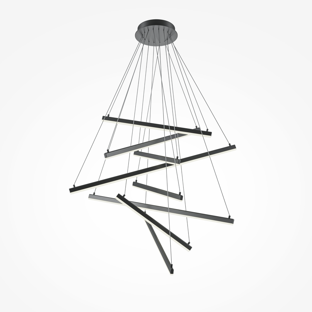 Подвесная светодиодная люстра Maytoni Line MOD016PL-L96BK