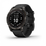 Garmin Fenix 7 Pro Sapphire Solar титан DLC Carbon Grey с черным браслетом