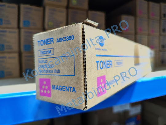 Тонер TN-221M Konica Minolta оригинальный пурпурный A8K3350