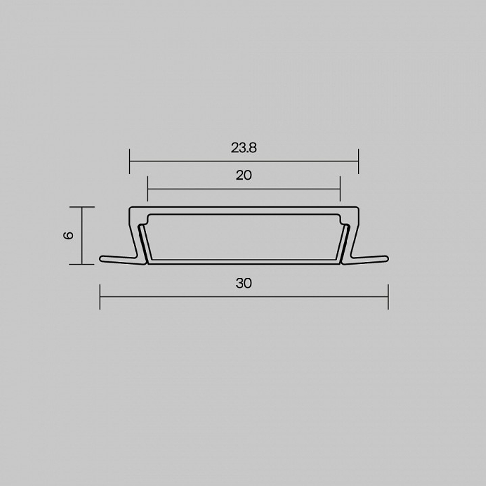 Короб встраиваемый Maytoni Led Strip Встраиваемый с накладным фланцем профиль 632018