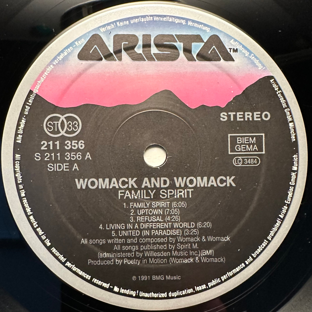 Womack & Womack - Family Spirit (Европа 1991г.)