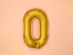 Шар с клапаном (16"/41 см) Цифра, 0, Золото