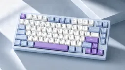 WOBKEY Rainy 75 Electro Blue Pro - AI предметное фото
