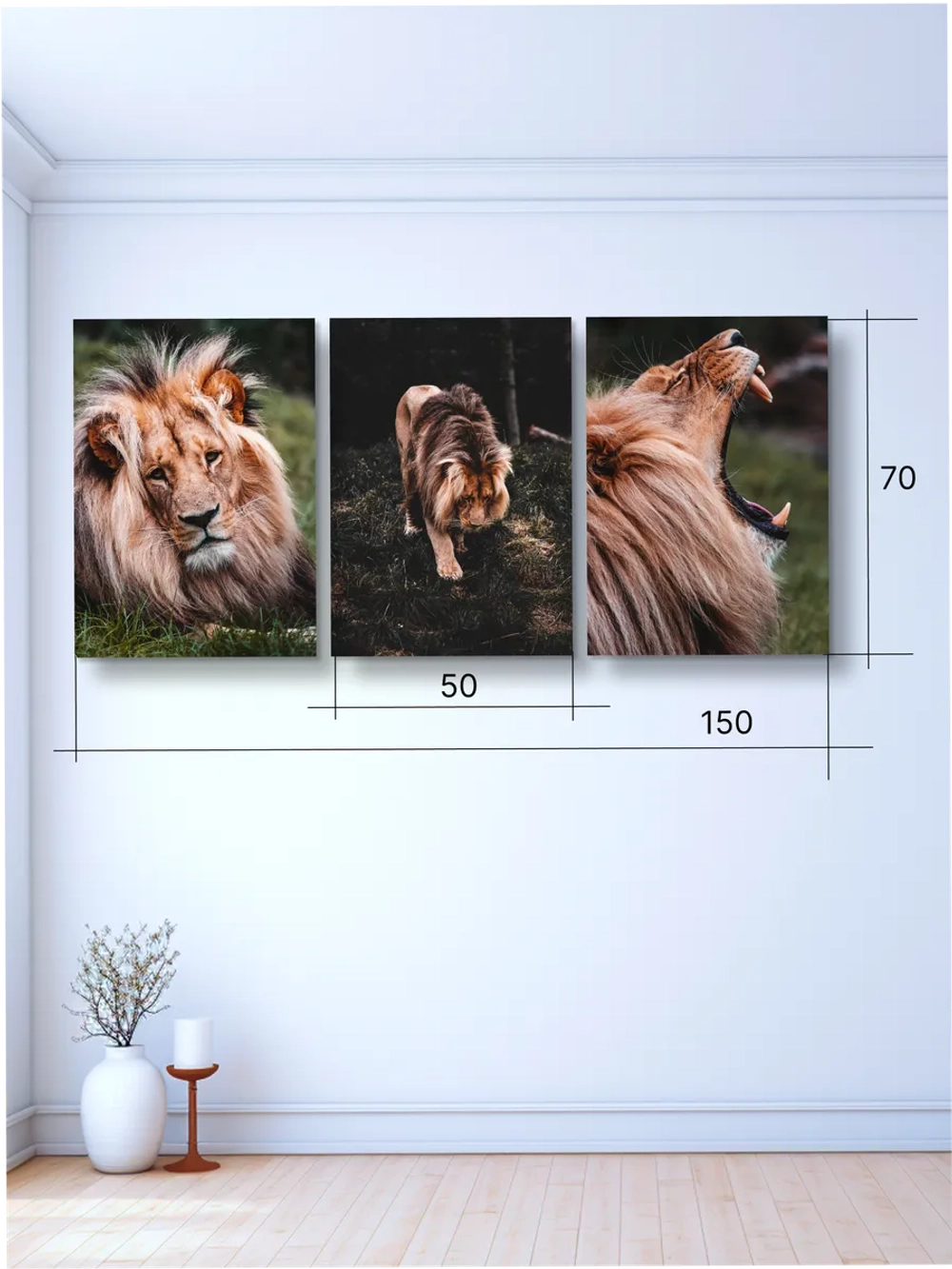 Картина Царская мощь модульная 50x70см 3шт.