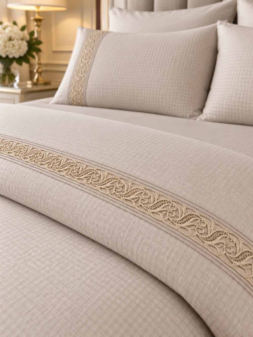 Gelin Home КПБ 6 пр. SILA каменный цвет пододеяльник 200*220, простынь 240*260, наволочки 50*70 2шт, декоративные наволочки 50*70 2шт GLNN573 — фото 3