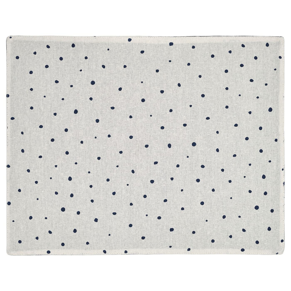 IKEA NISSÖGA  (ИКЕА НИССÖГА)  -  Коврик, белый/синий, 45x35 см