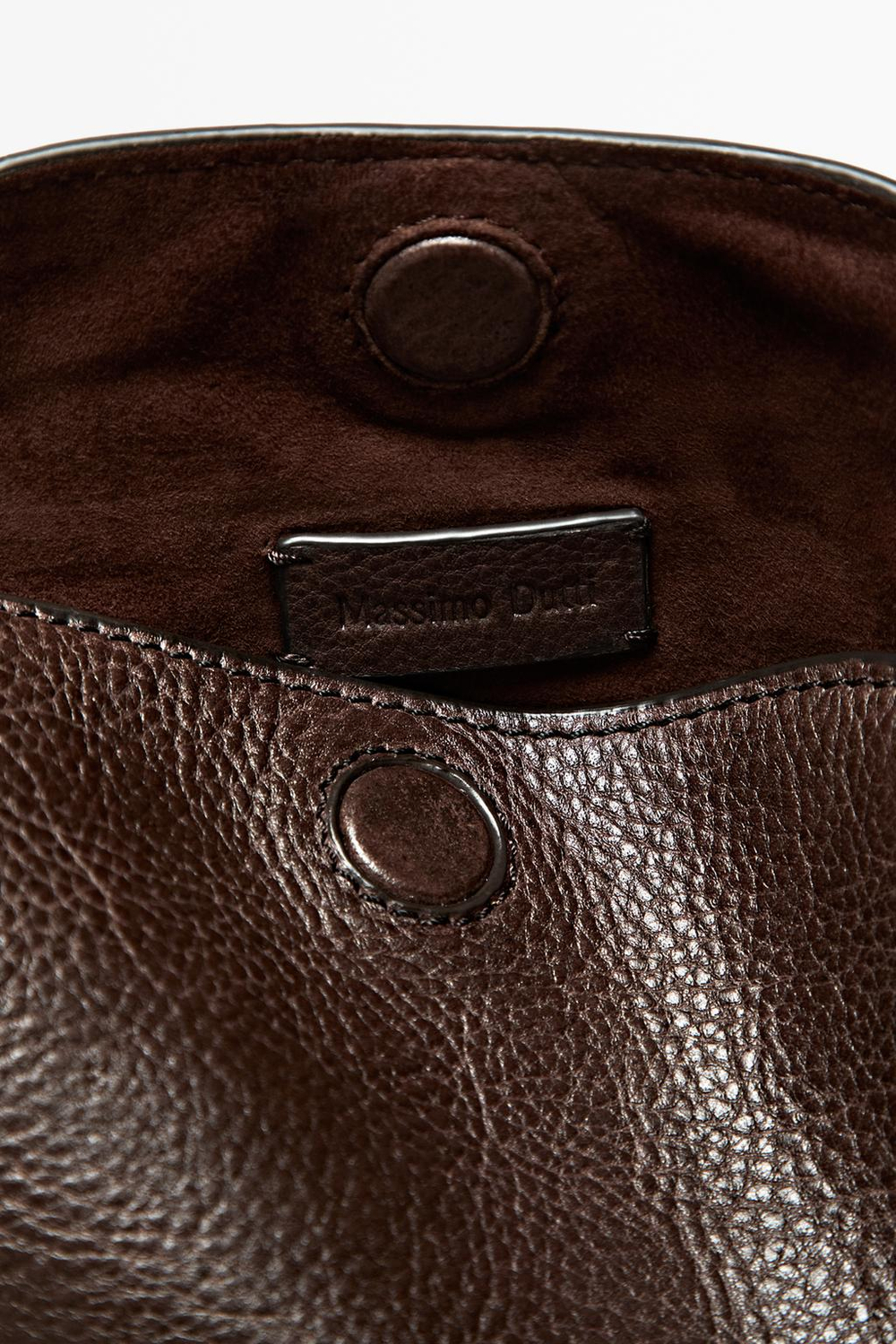 Massimo Dutti Мини-несессер из кожи наппа, коричневый