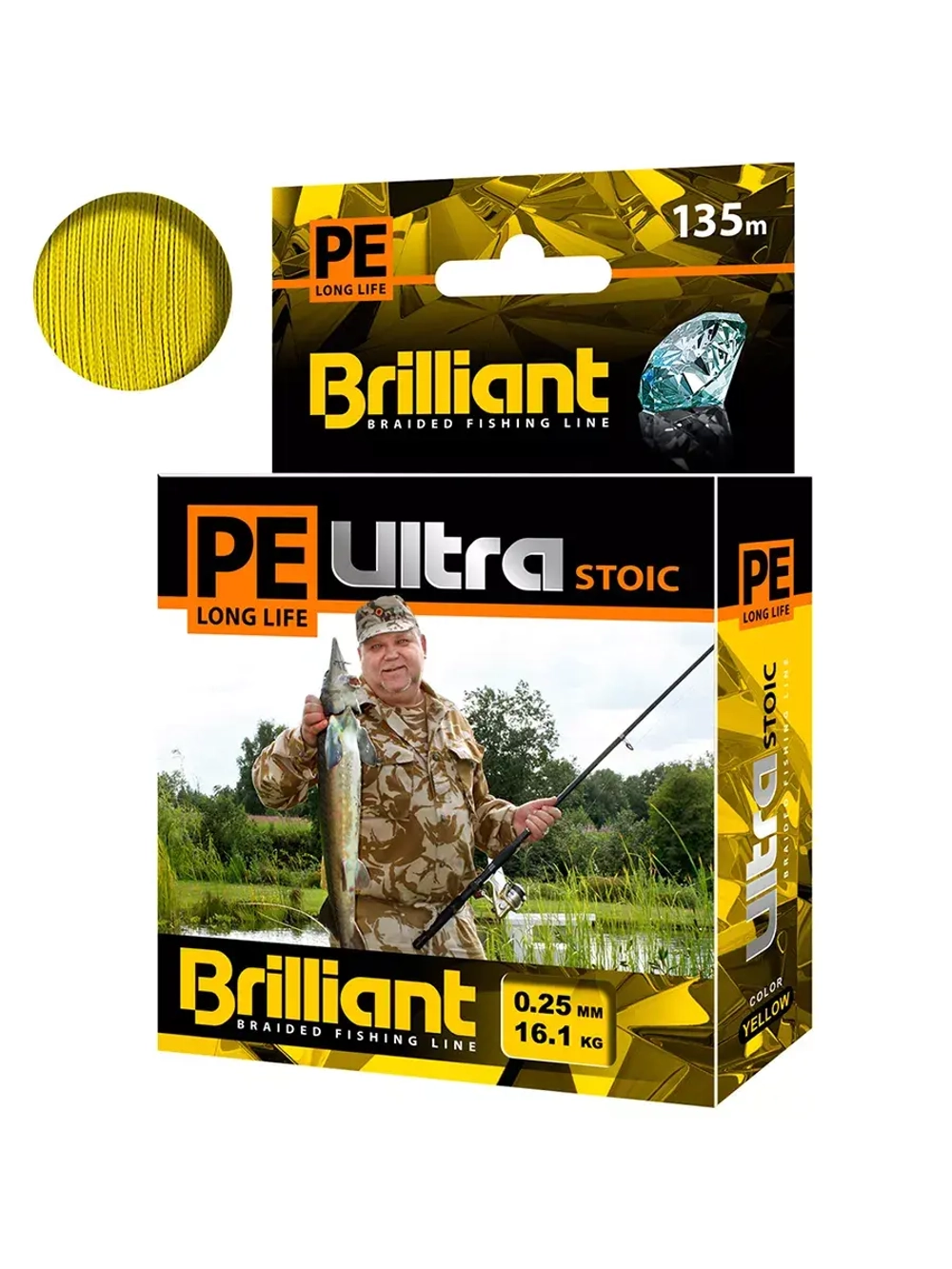Плетеный шнур для рыбалки Brilliant Stoic Green 135m0.25 mm