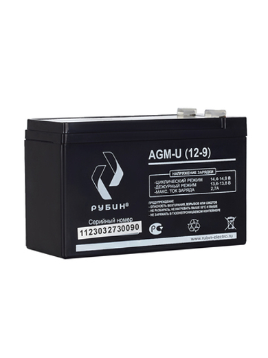 Аккумулятор РУБИН 12V 9Ah AGM