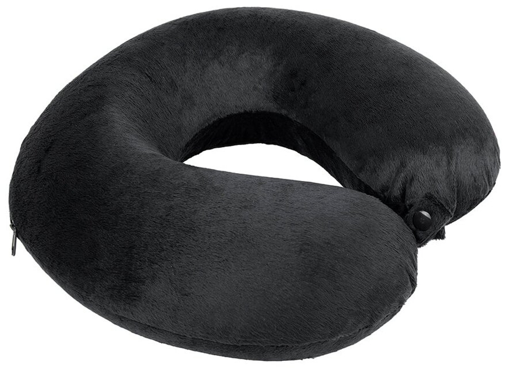 Подушка для шеи Memory Foam, анатомическая, 1 шт., черный