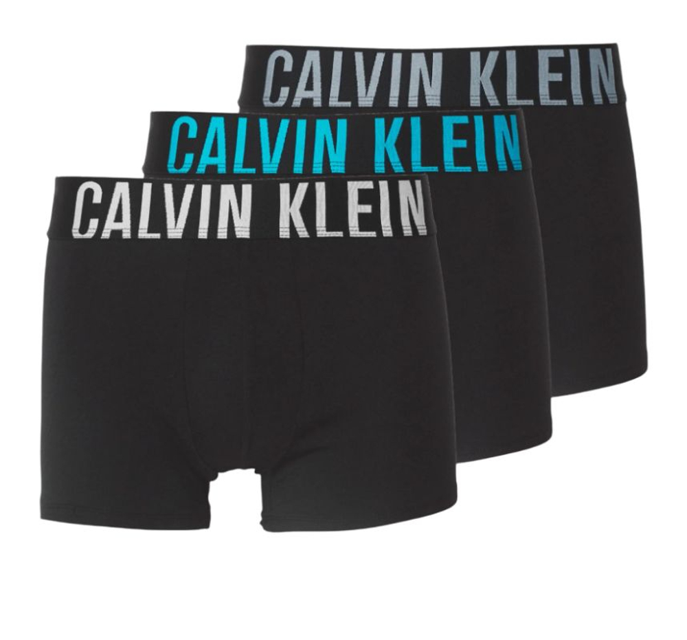 Мужские спортивные боксеры Calvin Klein Boxer Briefs Intense Power 3P - black//turquoise/white