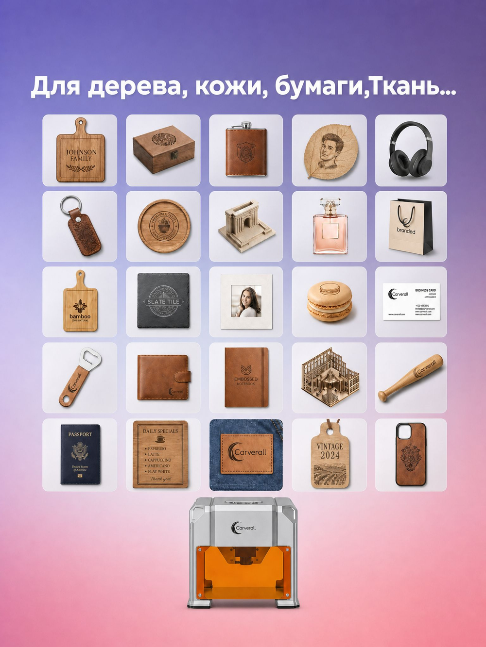 Carverall K4-3W Мини лазерный гравер Для дерева, кожи, бумаги,Ткань,Для подарков и DIY Компактный размер