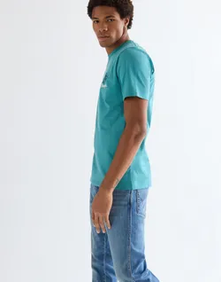 Футболка мужская WRANGLER EMBROIDERY TEE BRITTANY BLUE