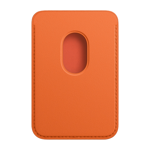 Кожаный чехол-бумажник с поддержкой MagSafe Apple Leather Wallet, Orange