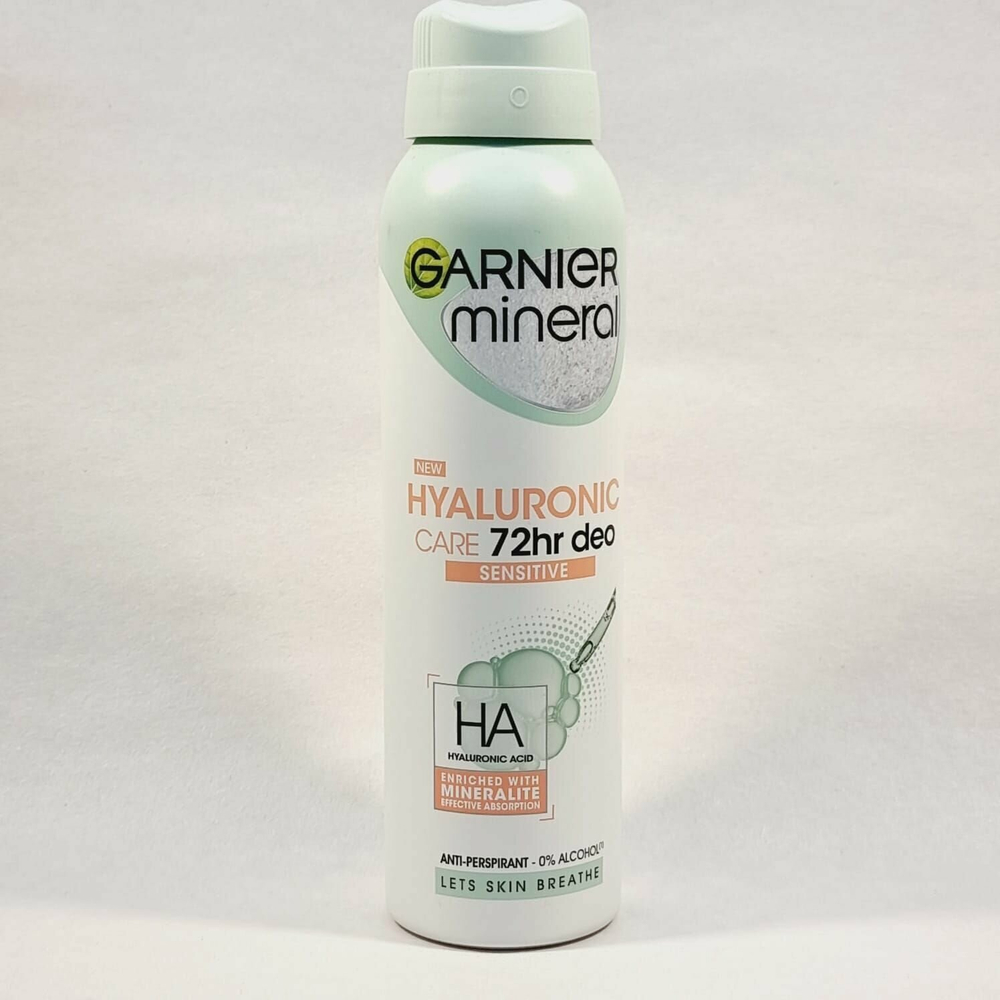 Дезодорант-спрей Garnier Mineral Hyaluronic Care 72 ч 150 мл (Франция)