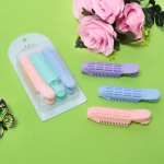 Бигуди пластмассовые с зажимом 3шт «Styling», микс 6 цветов, в пластиковой коробке, 10,5см