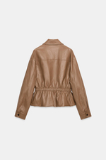 КУРТКА ИЗ ИСКУССТВЕННОЙ КОЖИ, ЭЛАСТИЧНАЯ ТАЛИЯ — ZARA