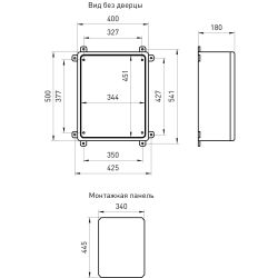 Корпус пластиковый ЭРА ЩМП-П (500х400х180) IP65 УХЛ1 прозрачная дверь серый | Корпуса пластиковые с монтажной панелью