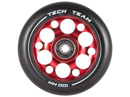 Колесо для самоката X-Treme 100*24мм форма Drilled красный (10013160/270922/3465958)