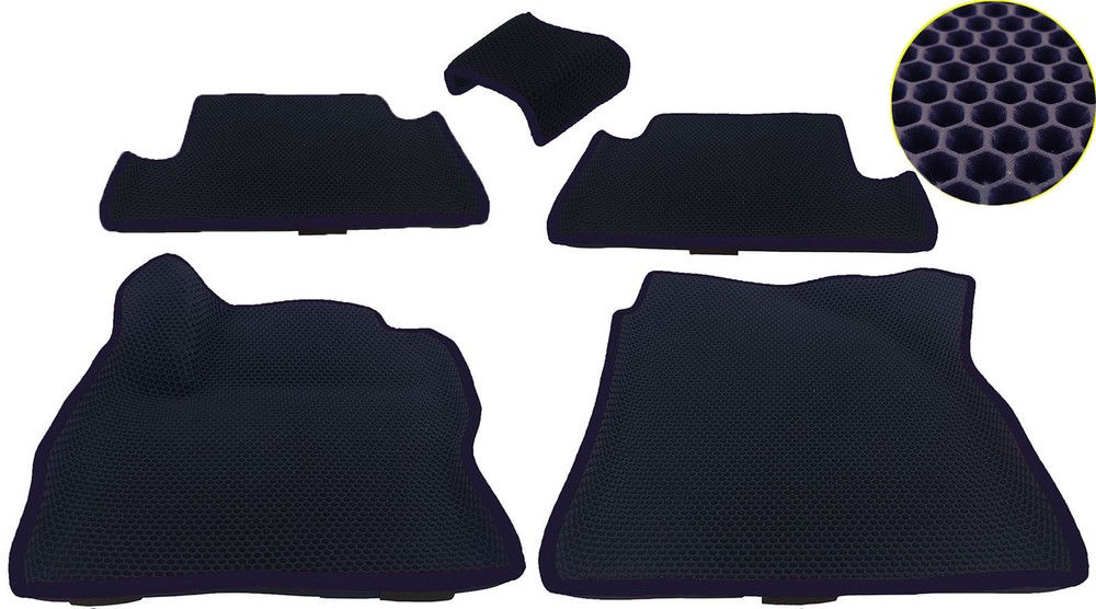 Автомобильные коврики EVA 3D с бортами (сота) для Volkswagen Polo V (2009-2020)