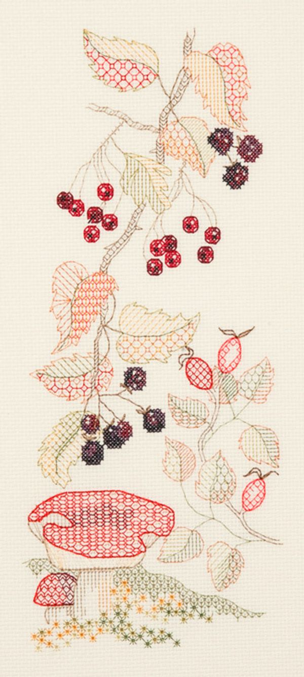 Набор для вышивания нитками Derwentwater Designs, Seasons Panel -Autumn, 29х13 см