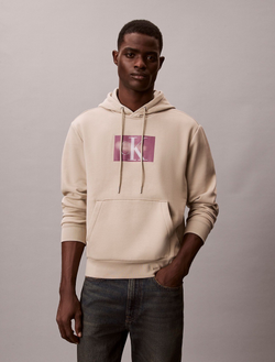 Худи Calvin Klein Fleece Metallic Monogram Graphic Ancient Marble