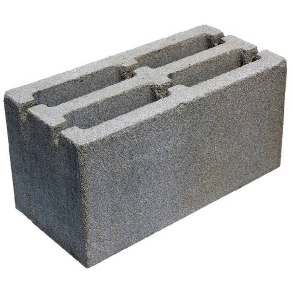 Шлакоблок 4х щелевой (190х190х390мм) 72шт/уп