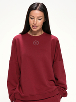 Костюм oversize в стиле спорт шик, 713.9059.91.04, цвет бордо