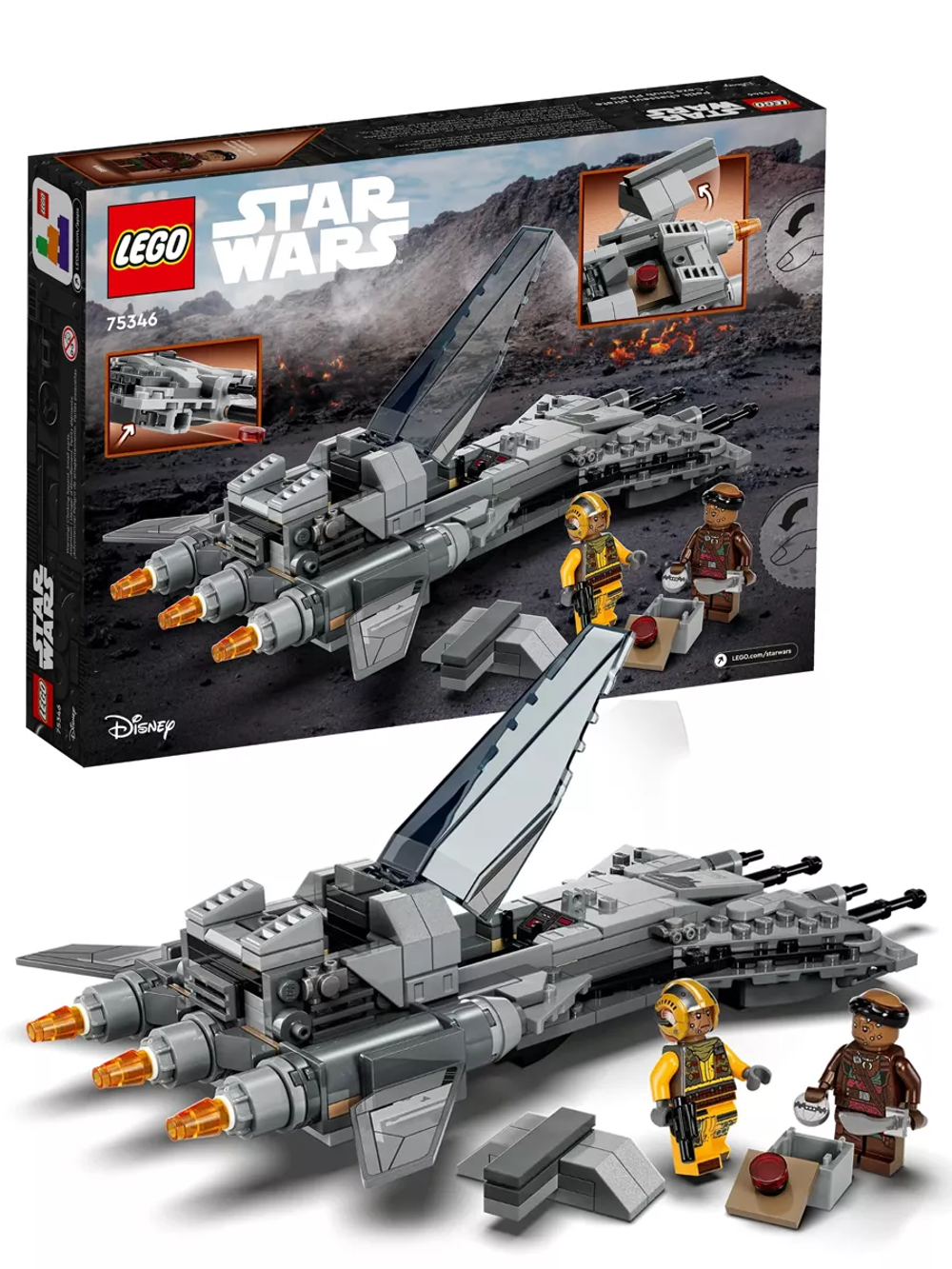 Конструктор Лего Звёздные войны Пиратский истребитель | LEGO Star Wars 75346 Pirate — 285 деталей (8+)