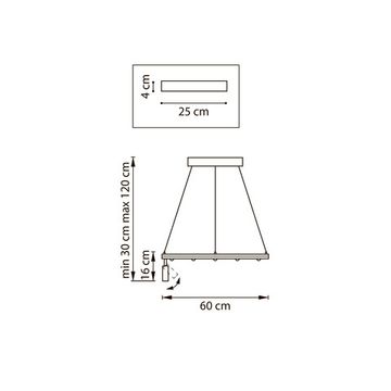Люстра подвесная 90W 3000-6000K 740467 черный Dive Lightstar