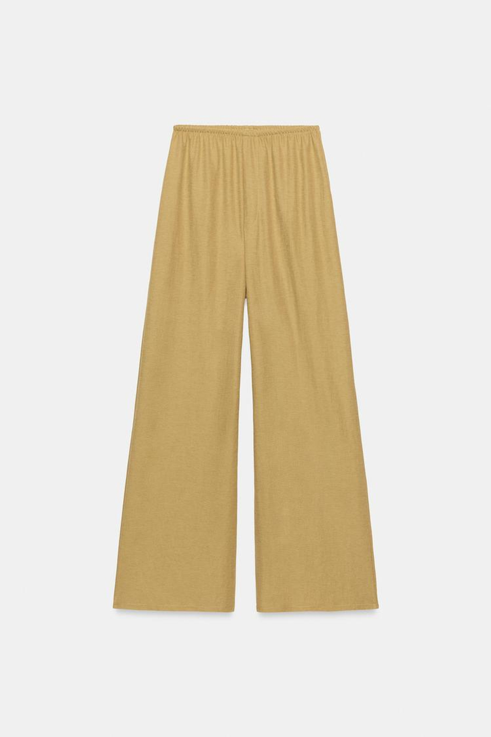 ZARA БРЮКИ ПРЯМОГО КРОЯ, ЦВЕТ ОЛИВКОВОГО МАСЛА
