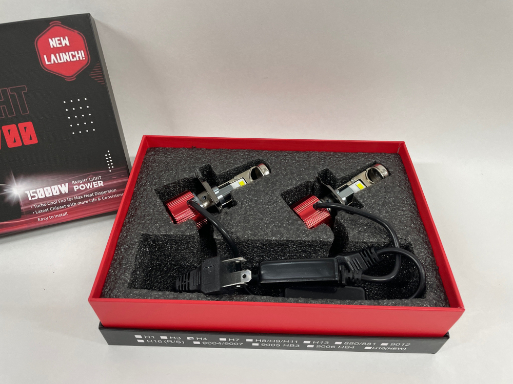 H4 / Светодиодные лампы H4, мини линзы, Четкая СТГ, 6000К, 100W, Серия Y 700 Маяк, TG (2 шт. / комплект)