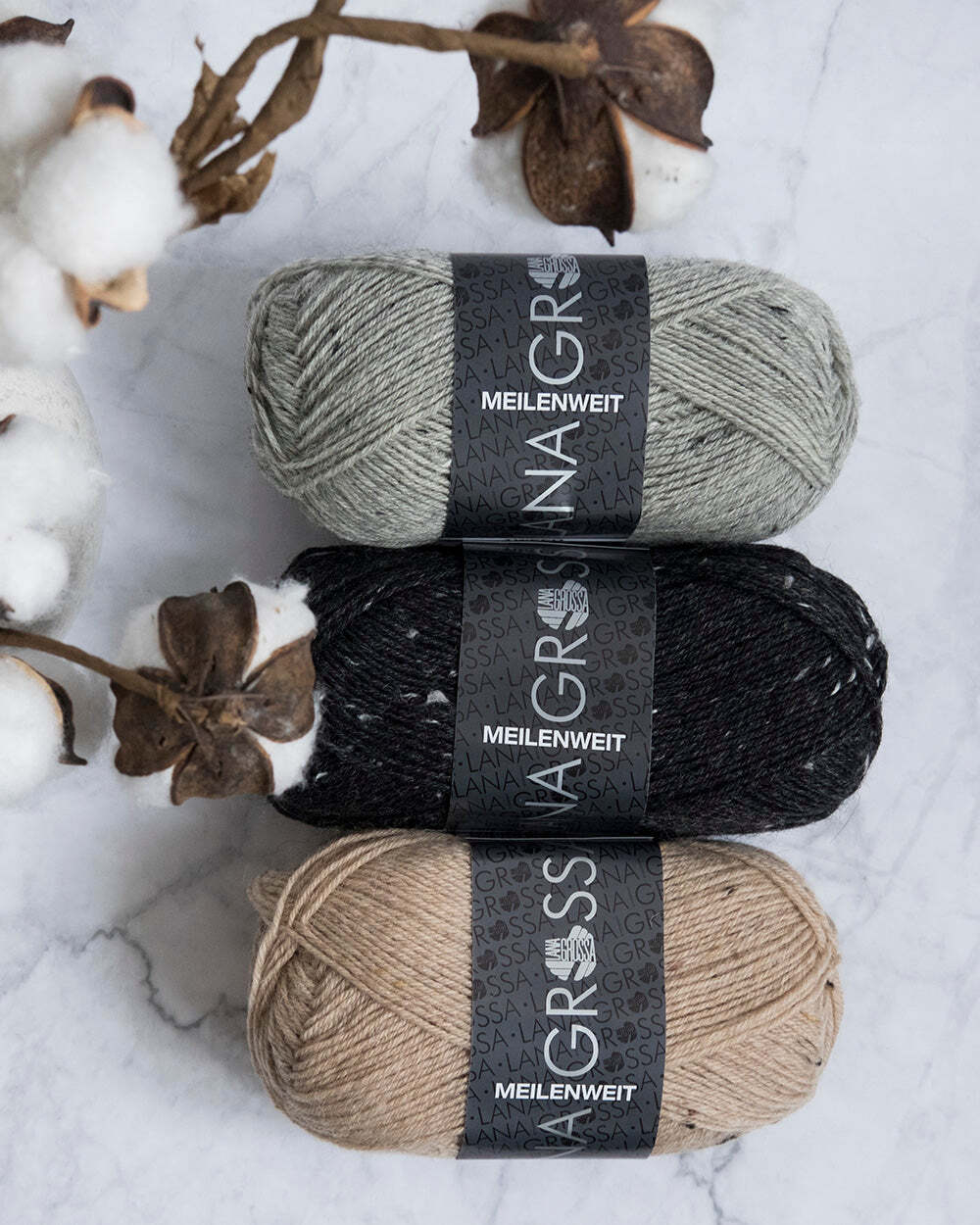 -35% Lana Grossa Meilenweit Tweed | носочная пряжа, 50г | Твид