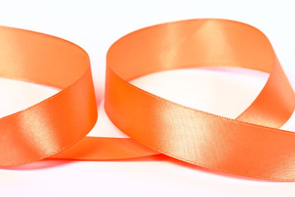 Лента атласная 1-сторонняя 25.0 мм / 33±2 метра, 023 оранжевый, Gamma