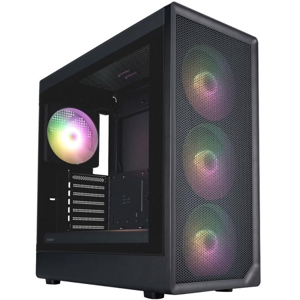 Корпус Midi-Tower 1STPLAYER AU8 ARGB, E-ATX, черный (AU8-BK-4FE7-14)