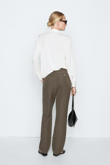 Massimo Dutti Драпированная рубашка - STUDIO, натуральный/кремовый