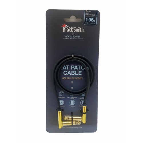 BlackSmith Patch Cable Gold Flat 1.96ft GSFPC-60 патч-кабель, 60 см, угл Jack/угл Jack, позол конт