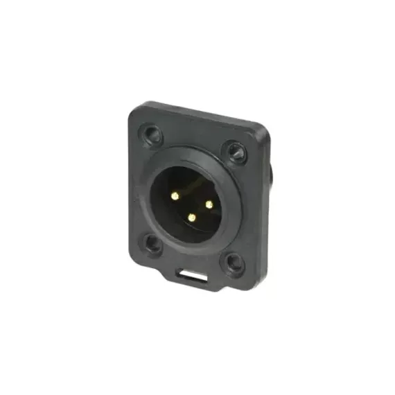 Neutrik NC3MDX-TOP панельный разъем XLR male, для наружного использования, золоченые контакты, IP65,