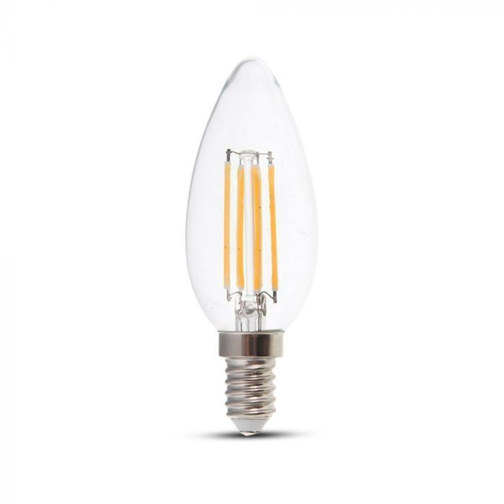 Лампа светодиодная, филамент V-TAC, E14, 6 Вт, 2700К, SKU 7423